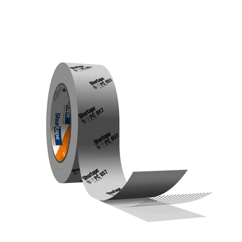 Shurtape PC 857 UL 181B-FX Listed/Printed Cloth Waterproof HVAC Duct Tape, Use to Seal Seam and Join Class 1 Flex Duct, 48mm x 55 Meters, Black Printed, 1 Roll (201885) - Image 3